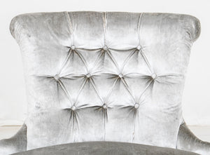 Napoleon III Style Velvet Slipper Chair (9742199226675)