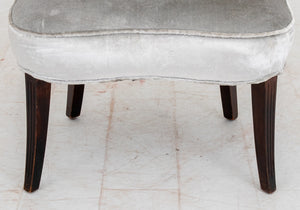 Napoleon III Style Velvet Slipper Chair (9742199226675)