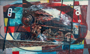 Harry Morningstern "Engine" Oil on Canvas (9670103990579)
