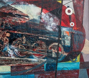 Harry Morningstern "Engine" Oil on Canvas (9670103990579)