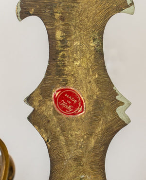 Italian Brass & Crystal 2-Branch Wall Sconces, Pr. (9751802478899)