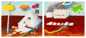 Elfi Schuselka Abstract Diptych Mixed Media (9768375288115)