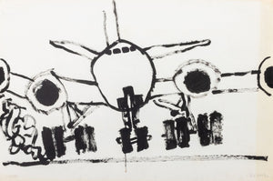 Domenick Capobianco "Landing" Acrylic on Paper (9773496762675)