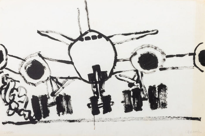 Domenick Capobianco "Landing" Acrylic on Paper