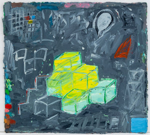 Elfi Schuselka Abstract Composition Oil Canvas (9757840998707)