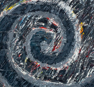 Elfi Schuselka Spiral Composition Oil on Canvas (9760990396723)