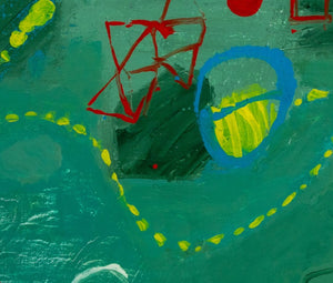 Elfi Schuselka Abstract Composition Oil on Canvas (9768079294771)