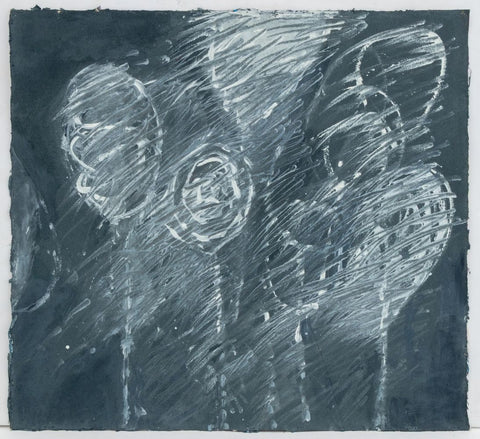 Elfi Schuselka Abstract Composition in Grey Oil