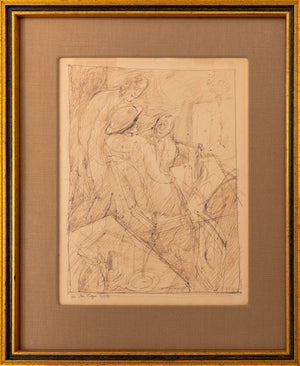 George Grosz "In der Loge" Pen and Ink on Paper (9756144369971)
