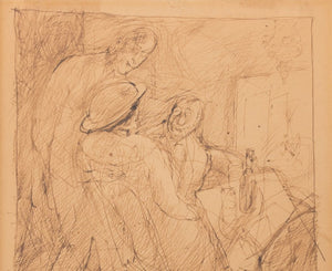 George Grosz "In der Loge" Pen and Ink on Paper (9756144369971)