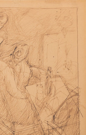 George Grosz "In der Loge" Pen and Ink on Paper (9756144369971)