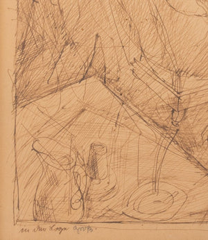 George Grosz "In der Loge" Pen and Ink on Paper (9756144369971)