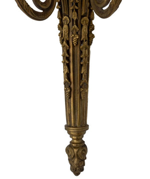Louis XVI Style Gilt Bronze Wall Appliques, Pair (9765848285491)