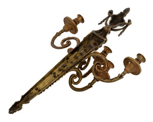 Louis XVI Style Gilt Bronze Wall Appliques, Pair (9765848285491)