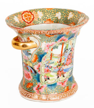 Chinese Daoguang Mark Rose Medallion Cache Pot (9742197260595)