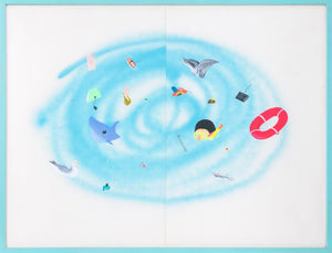 Miles Debas "Tidepool #11" Mixed Media on Paper (9744990077235)