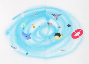 Miles Debas "Tidepool #11" Mixed Media on Paper (9744990077235)