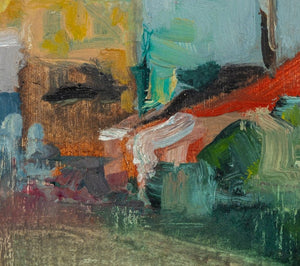 Robert O'Meara Miniature Cityscape Oil on Board (9744994042163)