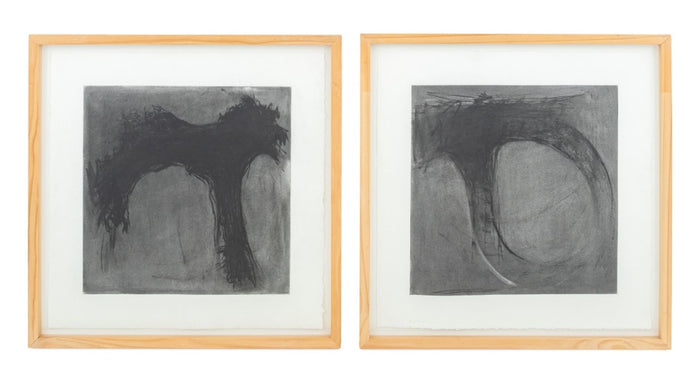 Robert O'Meara Abstract Composition Charcoals, 2