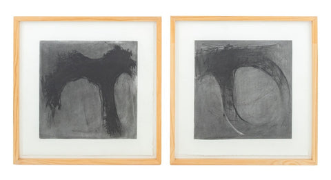 Robert O'Meara Abstract Composition Charcoals, 2