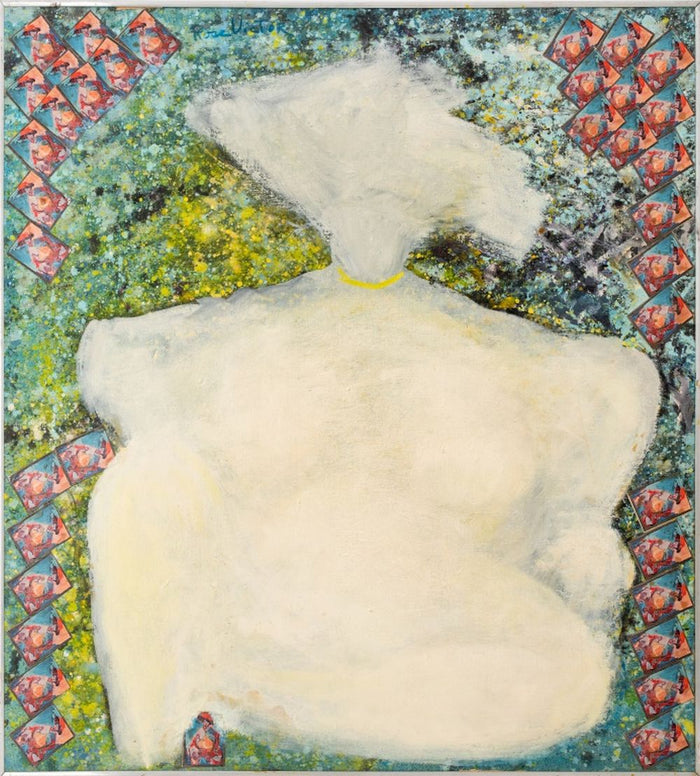 Rose Victor Abstract Seated Nude Woman Oil