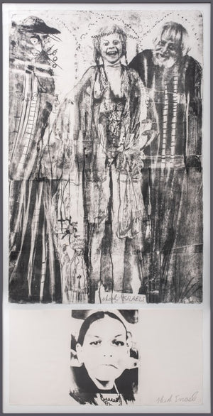 Shosh Israeli Surrealist Figural Scene Lithograph (9738678894899)