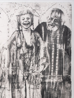 Shosh Israeli Surrealist Figural Scene Lithograph (9738678894899)