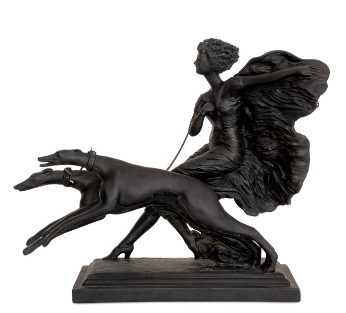 Gabriel Bernal Woman and Hounds Metal Scupture