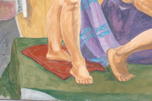 John Braden Two Nude Female Figures Oil on Canvas (9745045815603)