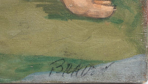 John Braden Two Nude Female Figures Oil on Canvas (9745045815603)