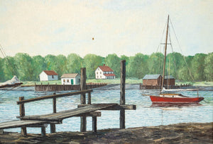 Fernando Batista Harbor Scene Oil on Canvas (9800948613427)