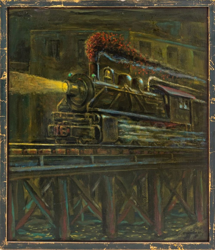 John Schweikhard "Night Express" Gouache