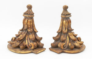 Neoclassical Style Gilded Wall Shelves, Pair (9742202765619)