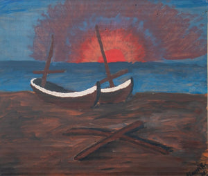 20th Century School Boats at Sunset Acrylic (9805584171315)