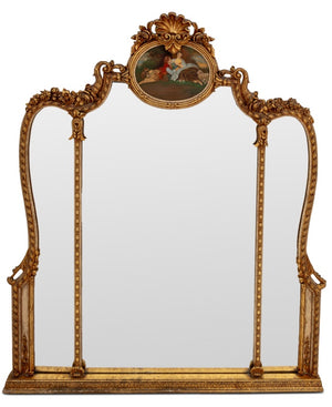 Louis XVI Style Giltwood Mantel Mirror (9742194606387)