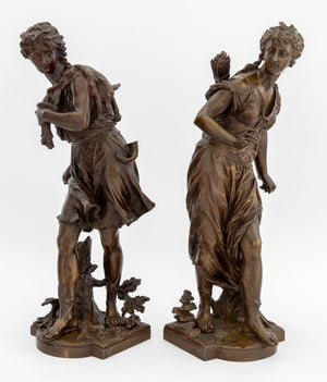 Auguste Moreau "Actaeon & Artemis" Bronzes, 2 (9802982981939)