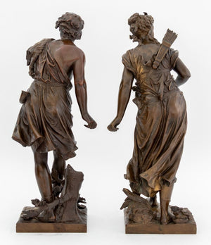 Auguste Moreau "Actaeon & Artemis" Bronzes, 2 (9802982981939)