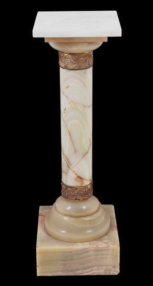 French Gilt Metal and Alabaster Pedestal (9817389531443)