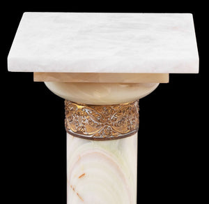 French Gilt Metal and Alabaster Pedestal (9817389531443)