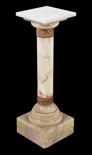 French Gilt Metal and Alabaster Pedestal (9817389531443)