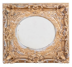 Rococo Style Gilt & Silvered Composition Mirror (9817378947379)