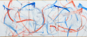 Robert O'Meara Abstract Composition Triptych Oil (9891253551411)