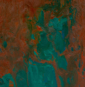 Robert O'Meara Abstract Composition in Maroon Oil (9891301720371)