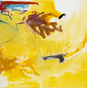 Robert O'Meara Abstract in Yellow Triptych Oil (9790460035379)