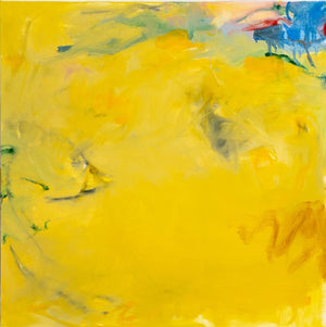 Robert O'Meara Abstract in Yellow Triptych Oil (9790460035379)
