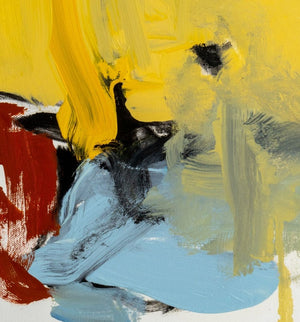Robert O'Meara Abstract in Yellow Triptych Oil (9790460035379)