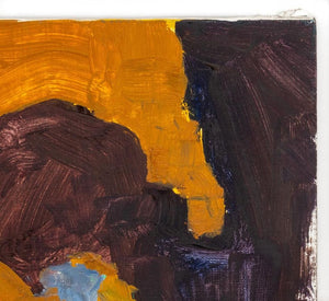 Robert O'Meara Abstract in Blue and Brown Oil (9745211130163)