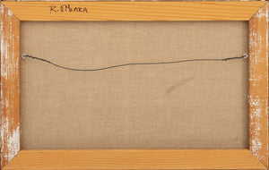Robert O'Meara Abstract in Blue and Brown Oil (9745211130163)