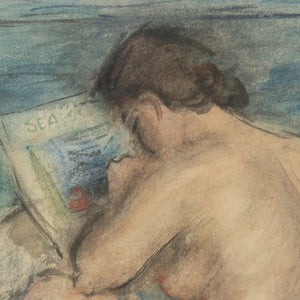 Josef Foshko Nude Figures on the Beach Watercolor (9801684451635)
