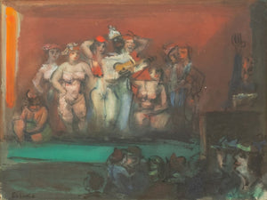 Josef Foshko Cabaret Scene Gouache on Paper (9801686942003)